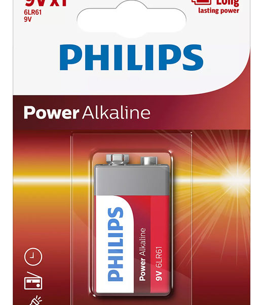 PHILIPS Power αλκαλικές μπαταρίες 6LR61P1B/10